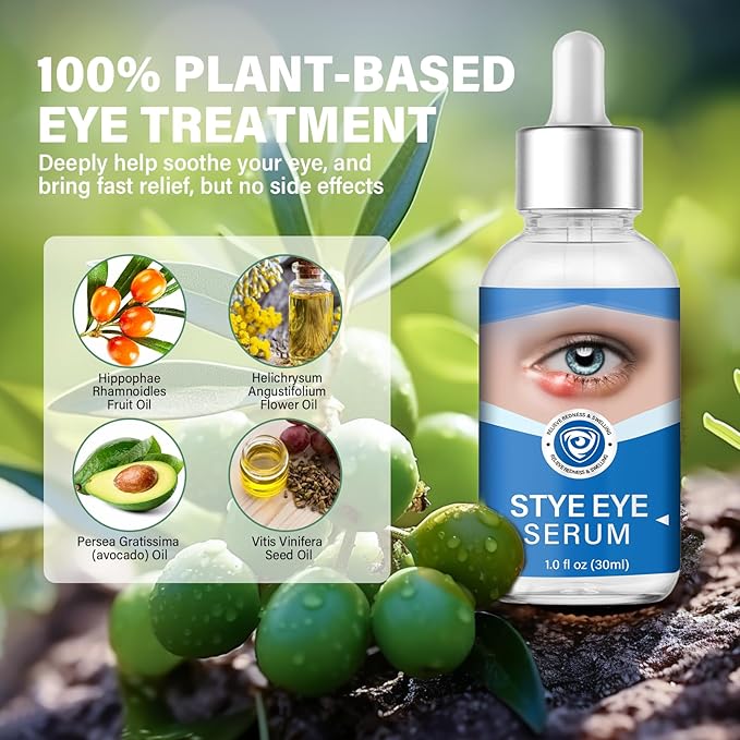 Stye Eye Treatment, Stye Eye Serum for Styes Chalazion and Blepharitis, Gently Cleanses Lashes and Eyes, Restore Healthier Eye Skin, 1 Fl.oz-VivaGrace Women