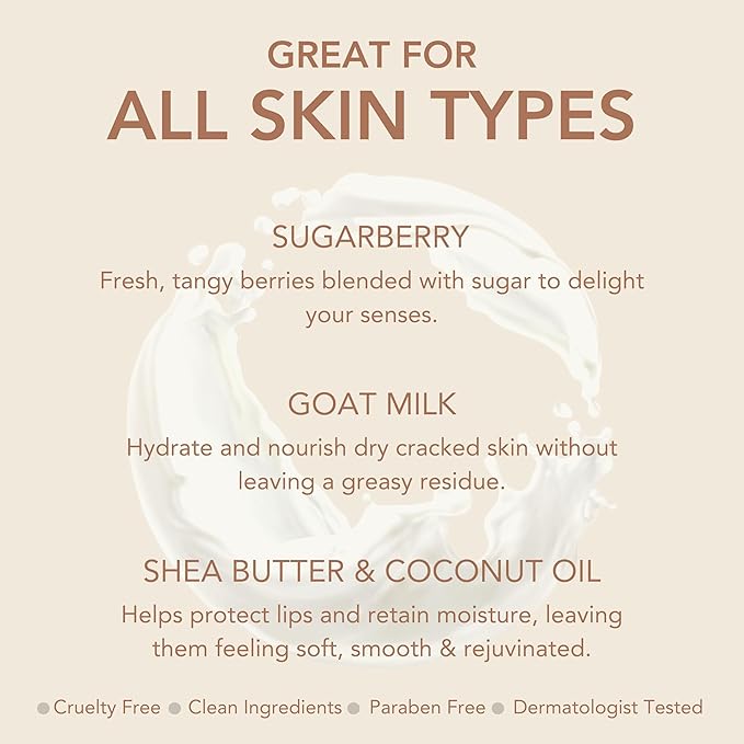 Dionis Goat Milk Skincare Sweet Berry Holiday Lip Balm Gift Set - Beeswax, Shea Butter & Coconut Oil Lip Care Products Made in The USA - Cruelty Free Lip Moisturizer For Chapped Lips, 0.28oz 3 Pack-VivaGrace Women