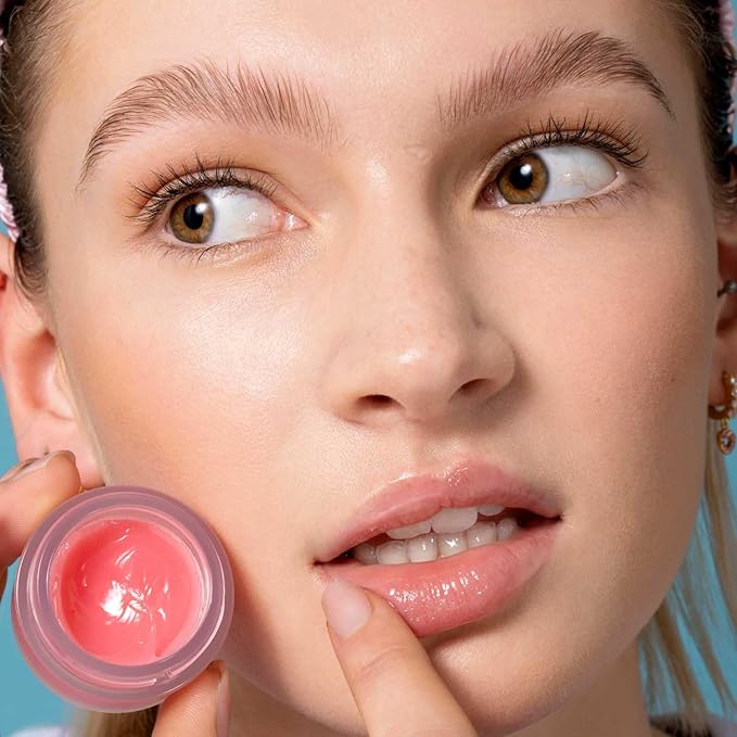 Sweet Lips in Just Juicy Overnight Lip Mask & Balm, Hydrating Lip Mask & Balm Infused with Nourishing Jojoba Oil & Shea Butter to Hydrate, Condition & Repair Dry Lips-VivaGrace Women