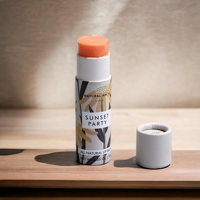 Natural Amor All Natural Lip Balm - 0.3oz Paper Tube - Handcrafted with Beeswax, Vitamin E, Essential Oil and Coconut Oil - Cruelty-Free, Citrus Scent-VivaGrace Women
