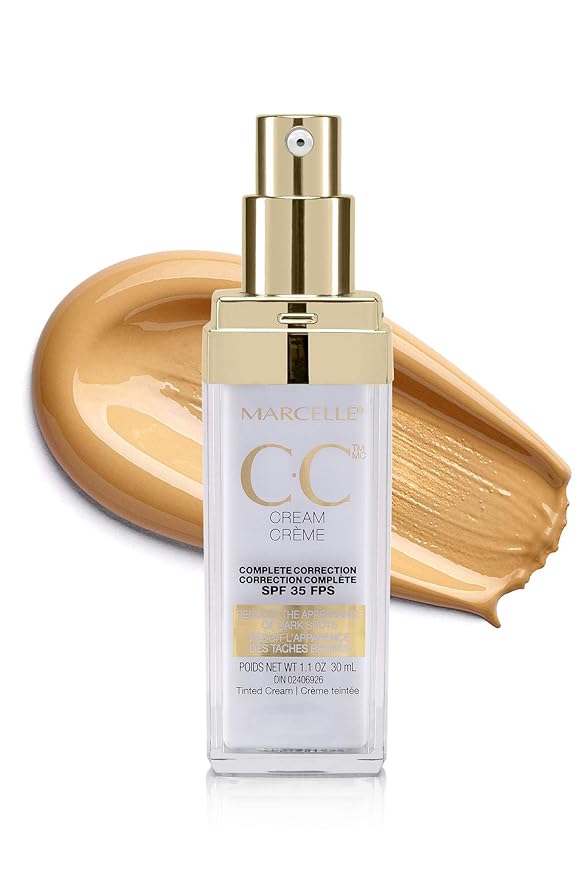 Marcelle CC Cream SPF 35, Golden Glow Universal Tint, Skin Enhancer, Paraben-Free, 1 Fl. Oz.-VivaGrace Women