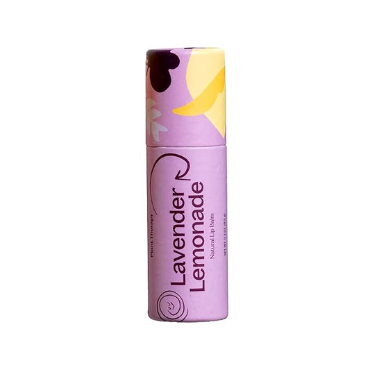 Plant Therapy Lavender Lemonade Natural Lip Balm 0.3 oz (8.5 g) Simple, Natural Ingredients & Packaged in Eco-Friendly Recyclable Cardboard-VivaGrace Women