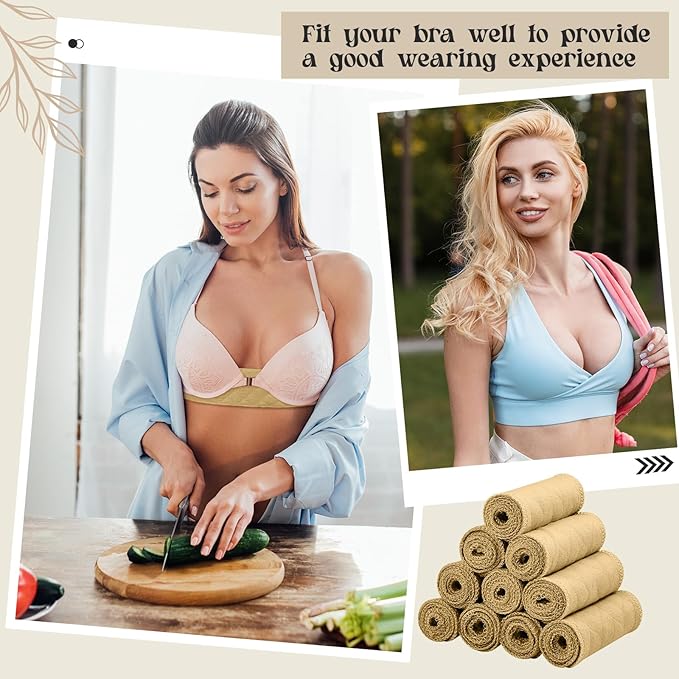 Toulite 10 Pcs Cotton Bra Liners 3 Layer Rectangle Under Bra Pads Sweat Liners for Women Sweating Supplies-VivaGrace Women