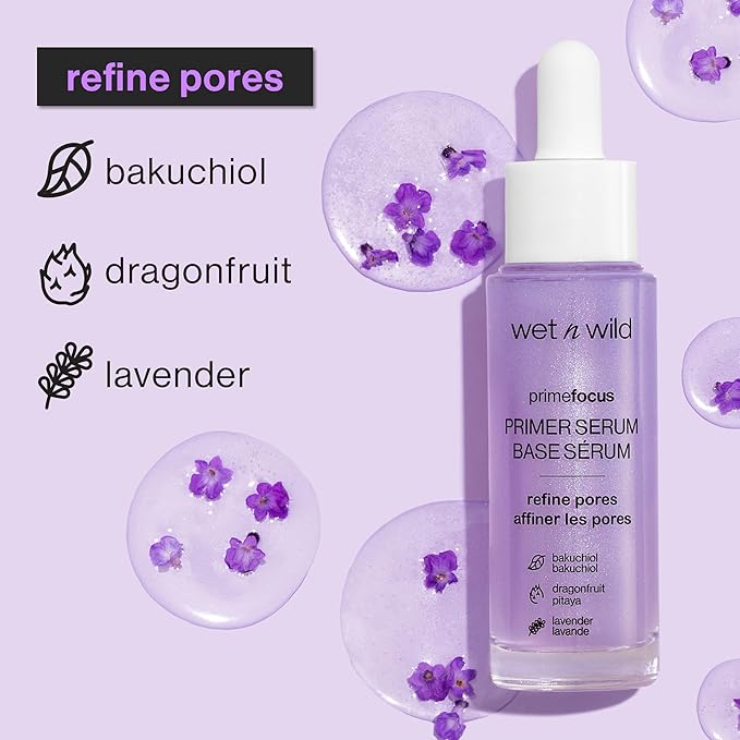 wet n wild Prime Focus Facial Serum Primer Makeup Extending, Hydrating Face Skin Care Product, Reduces Fine Lines And Wrinkles, For Repairing Dry Skin, Retinol Alternative-VivaGrace Women