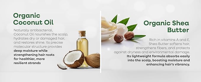 Bio Botanic Oil Range – Moisturizing Hair Mask for Colored, Dry & Damaged Hair with Organic Coconut Oil & Shea Butter, SLS-Free Deep Conditioning Treatment, Restores Shine & Protects Color-VivaGrace Women