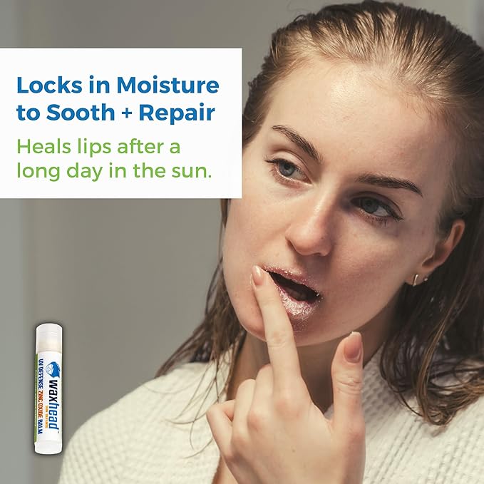 Waxhead Lip Sunscreen Lip Balm with SPF Lip Balm SPF, Zinc Sunscreen Chapstick SPF Chapstick with SPF, Organic Lip Balm with Sunscreen for Lips, Mint Lip Balm-VivaGrace Women