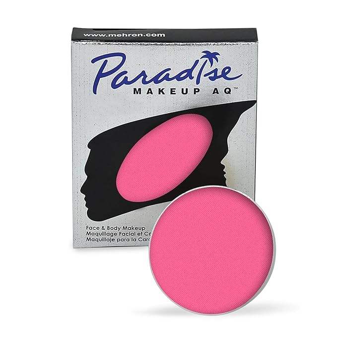 Mehron Makeup Paradise Makeup AQ Refill Size | Stage & Screen, Face & Body Painting, Cosplay, and Halloween | Water Activated Face Paint, Body Paint, Cosplay Makeup .25 oz (7 ml) (LIGHT PINK)-VivaGrace Women