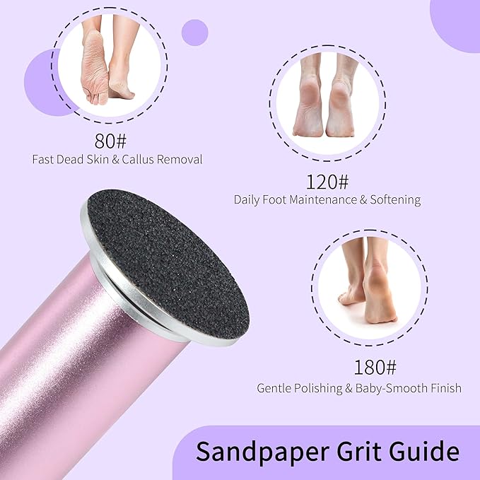 120PCS Medium 120 Grit Replaceable Sandpaper Discs for Electric Foot Callus Removers - 42mm/1.65in Smoothing Foot File Refills - Daily Foot Maintenance & Softening-VivaGrace Women