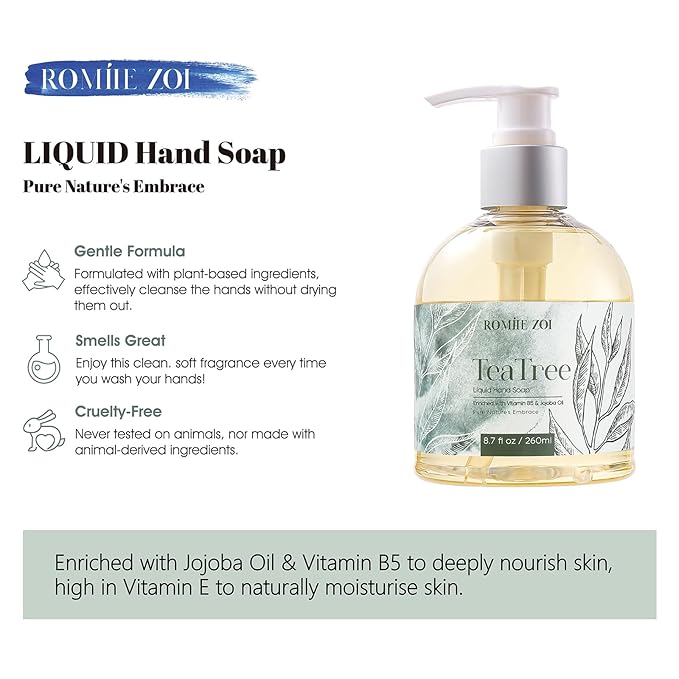 Liquid Hand Soap with Gift Box - Pure Nature's Embrace - Tea Tree - 260ml/ 8.7 fl.oz
