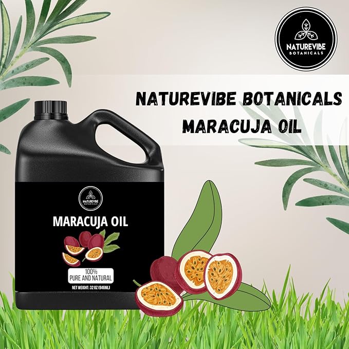Naturevibe Botanicals Maracuja Oil 32 Ounces | 100% Pure and Natural | Great for Skin Care and Hair Care-VivaGrace Women