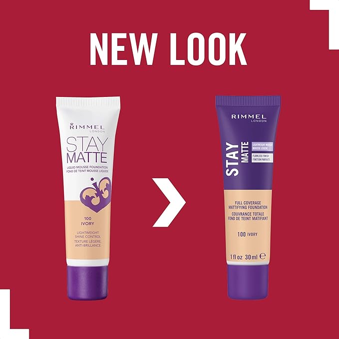 Rimmel London Stay Matte Liquid Mousse - 503 Mocha - Foundation, Lightweight, Shine Control, Oil-Free, 1oz-VivaGrace Women