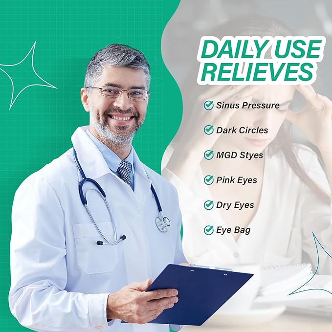 ProCIV Self-Heating Hot Eye Mask Soothing Headache, Dry Eyes, Heating Eye Mask for Stress Eye Fatigue Relief 4PCS-VivaGrace Women