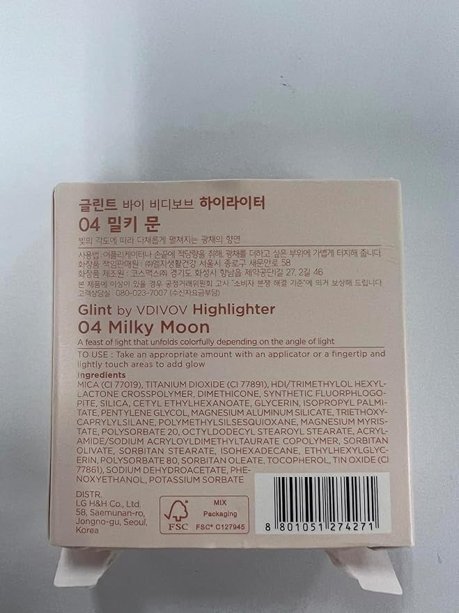 Glint Dewy Highlighter (Milky Moon, 0.17oz) - Luminous Glow, Infused with Micropearls, Shiny Illuminator. Rich Pigment & Silky Touch, Korean Makeup.-VivaGrace Women