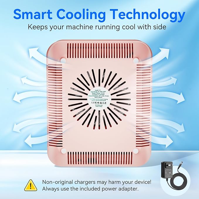 Makartt Nail Dust Collector - Professional Powerful Suction Larina Vacuum Fan Dust Cleaner with LED Display, Adjustable Speed, Reusable Filter for Acrylic Nails Polishing Manicure Salon Home Pink-VivaGrace Women