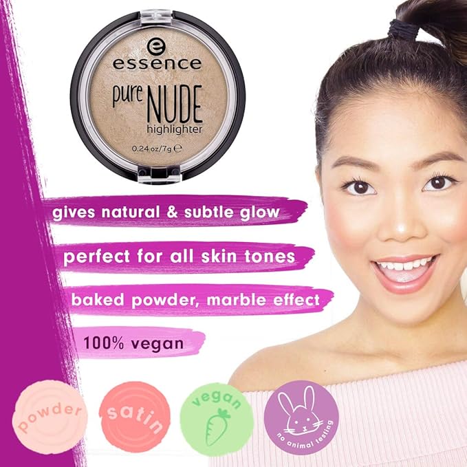essence | Pure NUDE Highlighter, 10 Be My Highlight | Natural and Subtle Glow | Vegan & Cruelty Free | - Beige-VivaGrace Women