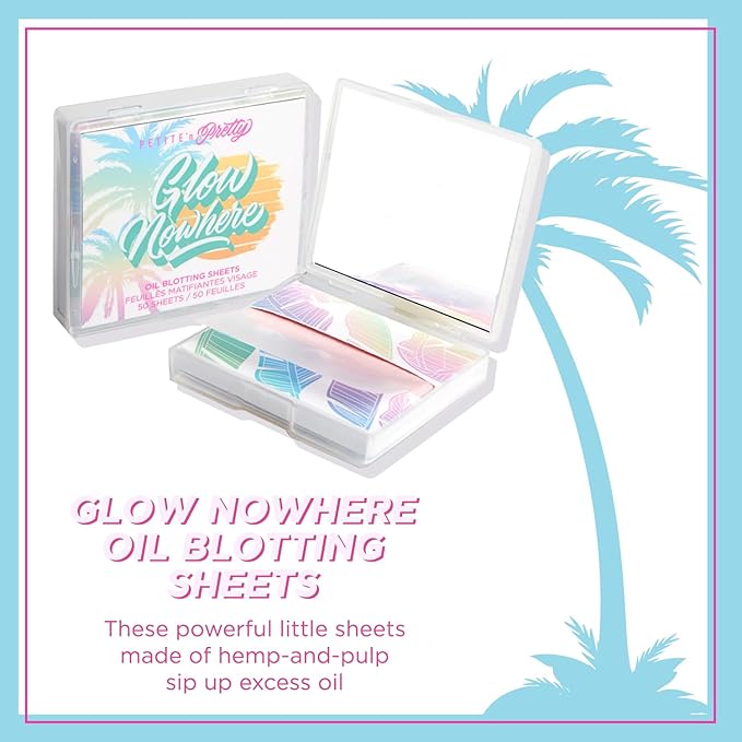 Petite 'n Pretty New Makeup Set - Featherlight Clear Mascara & Brow Gel, Glo$$ Balm, Cloud Mine Backpack, Biodegradable Blotting Sheets + Makeup Bag for Kids, Tweens and Teens-VivaGrace Women