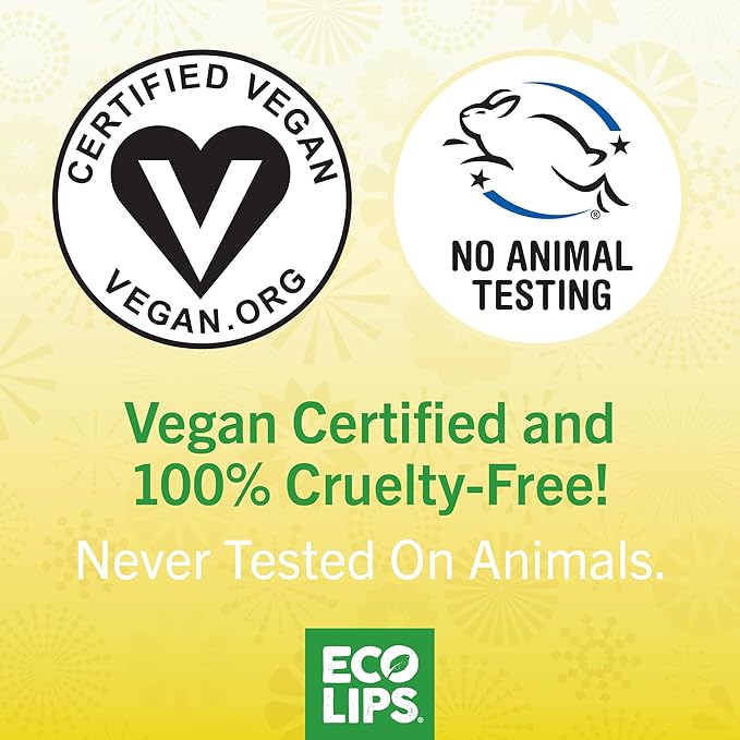 Eco Lips Bee Free Variety Pack Vegan Lip Balm | Candelilla Wax, Cocoa Butter & Coconut Oil Lip Care. Soothe & Moisturize Dry, Chapped Lips - 100% Plastic-Free Plant Pod Packaging - Made in USA-VivaGrace Women