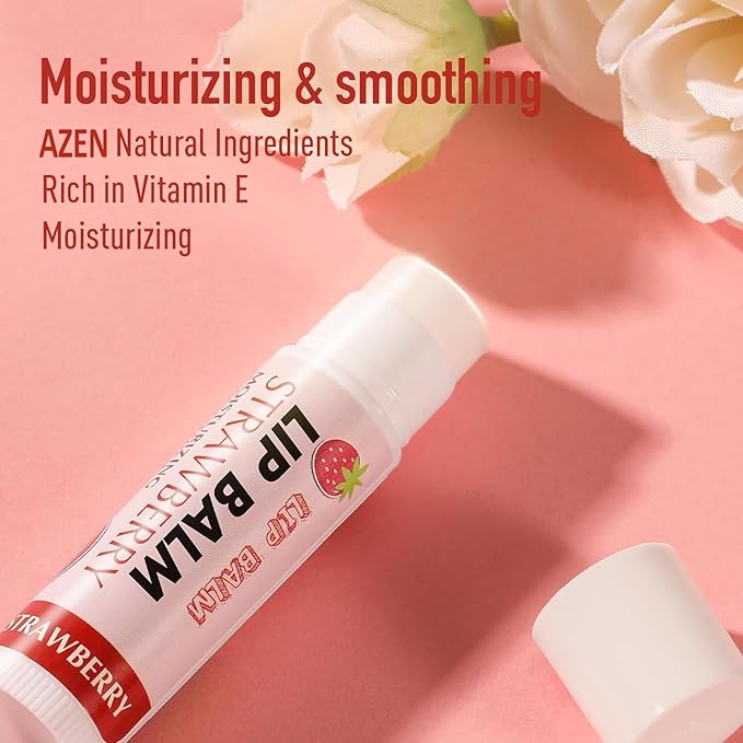 AZEN 200 Pack Lip Balm, Natural Lip Balm Bulk, Lip Care Product, Moisturizing Lip Balm for dry cracked lips - 12 Flavors-VivaGrace Women