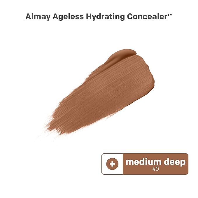 Almay Anti-Aging Concealer, Face Makeup with Hyaluronic Acid, Niacinamide, Vitamin C & E, Hypoallergenic, -Fragrance Free, 040 Medium Deep, 0.37 Fl Oz (Pack of 1)-VivaGrace Women