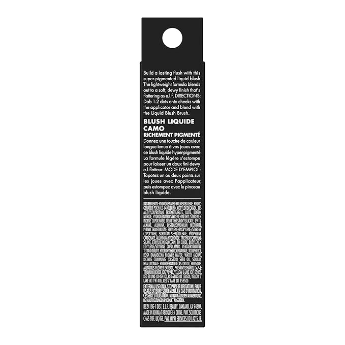 e.l.f. Camo Liquid Blush, Long-lasting Liquid Blush For High-pigment Color, Creates A Soft, Dewy Finish, Vegan & Cruelty-free, Coral Crush-VivaGrace Women