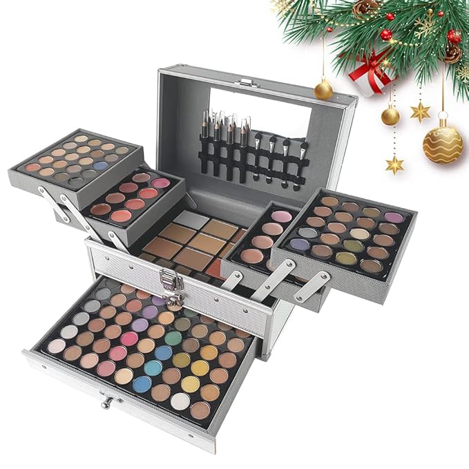 VERONNI 132 Colors All In One Makeup Palette For Women, Eyeshadow Makeup Palette Set, Professional Full Eye Makeup Kit Lipstick Concealer Contour Face Makeup Cosmetics Kit (132 colors)-VivaGrace Women
