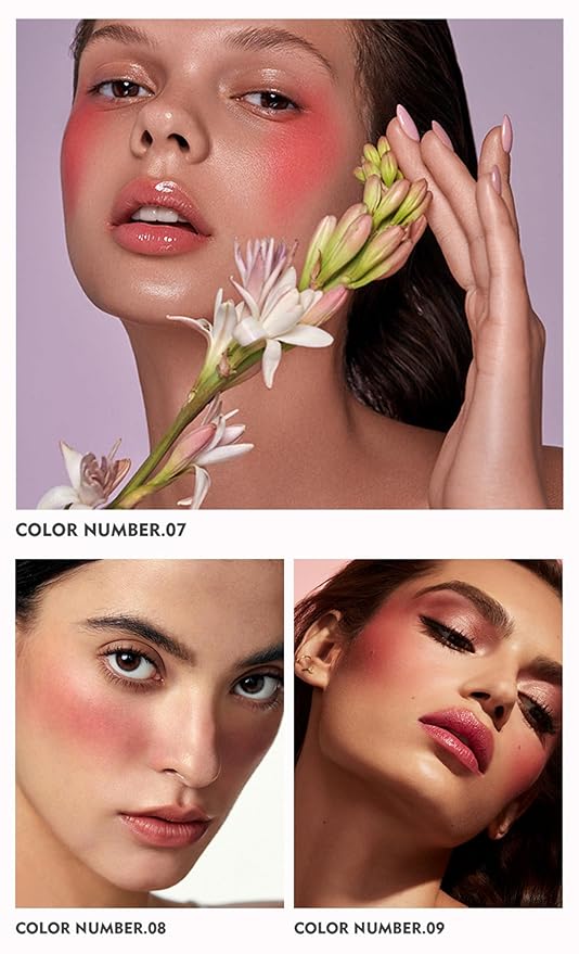 MAEPEOR Cream Blush 9 Color Smooth High-Pigmented Buildable Face Blush Long-Lasting Natural Look Face Blush for Cheeks (Color 07)-VivaGrace Women