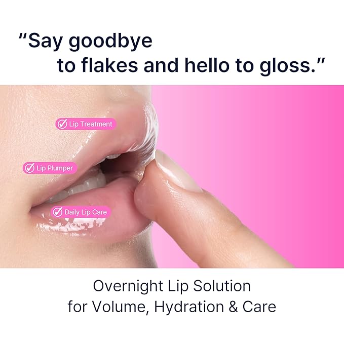 Perfect Sleep Lip Collagen 0.52fl.oz/15ml, Hydrolyzed Collagen+Rice Protein, Willow Bark Extract & Peptide to Nourish, Moisturize & Exfoliate the lips, Sleep-Beauty, Korean Overnight Lip Mask-VivaGrace Women