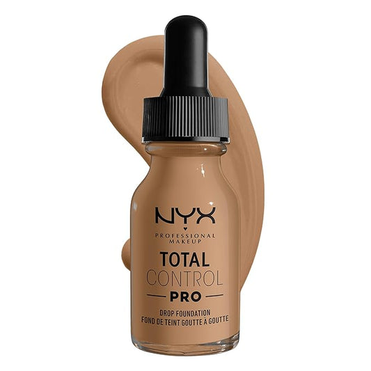 NYX PROFESSIONAL MAKEUP Total Control Pro Drop Foundation, Skin-True Buildable Coverage - Caramel-VivaGrace Women