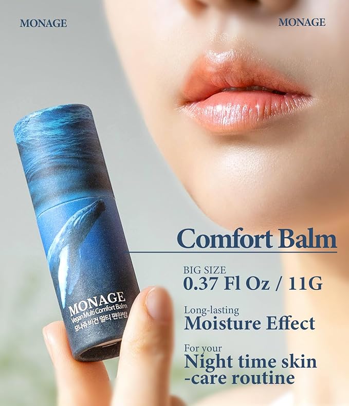 Korea Vegan & Nourishing & Moisturizing Lip Care Made from 100% Natural Ingredients, Organic Moisturizer for Dry, Cracked Lips & Skin, Long-lasting Lip Balm, Comfort, 0.38 Ounce-VivaGrace Women