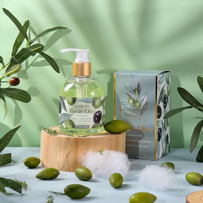 Liquid Hand Soap with Gift Box - Olive - 260ml/ 8.7 fl.oz