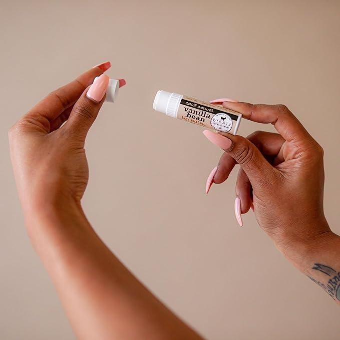 Dionis - Goat Milk Skincare Vanilla Bean Scented Lip Balm - Set of 6 (0.28 oz) - Made in the USA - Cruelty-free and Paraben-free-VivaGrace Women