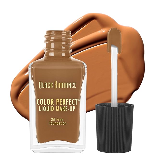 Black Radiance Color Perfect Liquid Full Coverage Foundation Makeup, Rum Spice, 1 Ounce-VivaGrace Women
