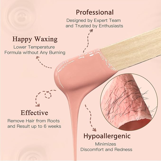 Hard Wax Beads 2.2 lbs, 10 Pack Variety Wax Beans for Hair Removal, Sensitive Skin, Ideal for Face, Eyebrows, Bikini, Underarms, Legs, Brazilian Waxing and Full Body-VivaGrace Women