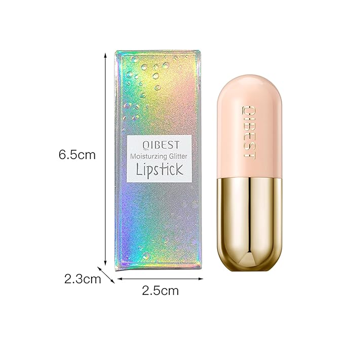 Glimmer Balm, pH Lip Balm, Magic Color Changing pH Lipstick, Moisturizing Tinted Lip Balm, Lip Glowy Balm, PH Reacting Lip Balm, Hydrates & Plumps, Pink Shimmer Lipstick (01# Colourless)-VivaGrace Women