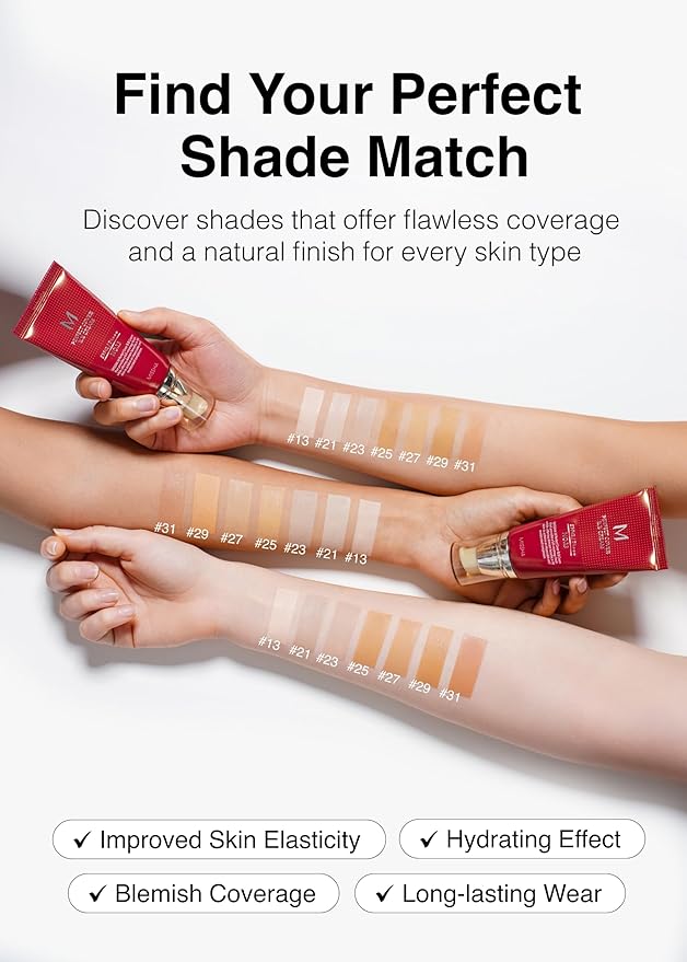 MISSHA M Perfect Cover BB Cream No.13 Bright Beige - Fair with Cool Undertone SPF 42 PA +++ 1.69 Fl Oz - Tinted Moisturizer with SPF-VivaGrace Women