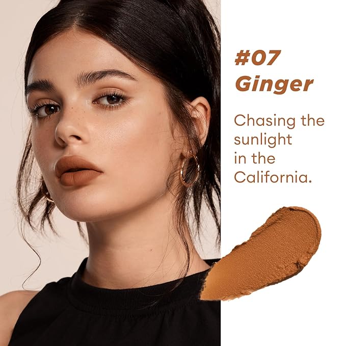 ITY Velvet Matte Finish Lip Stain-Mousse Textured Lip Clay, Orange Shade, Conceals Lip Lines, Rich Pigment Lip Tint Lipsticks, 0.14 oz (4g) in Ginger-VivaGrace Women