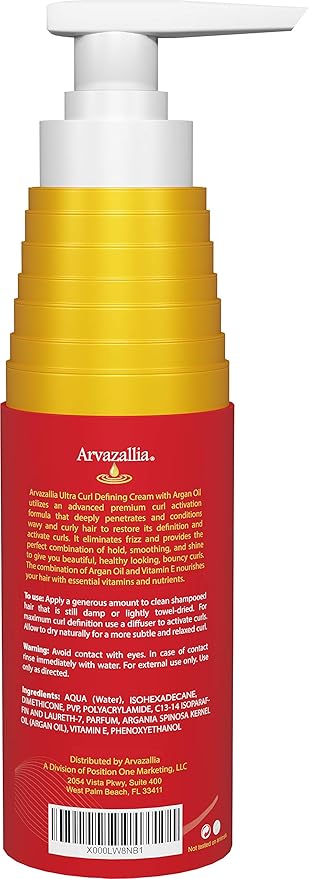 Arvazallia Ultra Curl Defining Cream with Argan Oil for Wavy and Curly Hair-VivaGrace Women