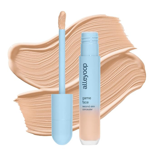 Alleyoop Game Face Concealer Makeup, Lightweight to Medium Buildable Coverage Under Eye Concealer, For Blemishes, Crease-proof and Hydrating with Aloe Stem Cell, Smooth Second Skin Finish - All-Star-VivaGrace Women