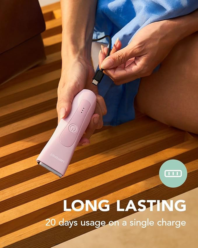 LADYSPOT™ Hair Finishing Trimmers, with 3 Guard and Replaceable Ceramic Blade Heads, LADYSPOT™ Hair Shaver Kit Sets (Women-Pink-Version)-VivaGrace Women