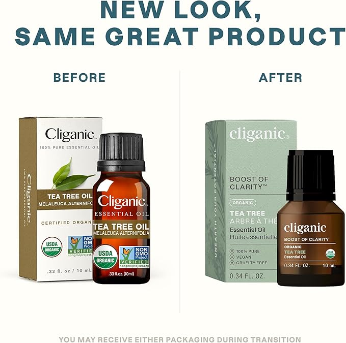 Cliganic Organic Tea Tree Essential Oil, 100% Pure Natural, for Aromatherapy | Non-GMO Verified (Packaging May Vary)-VivaGrace Women