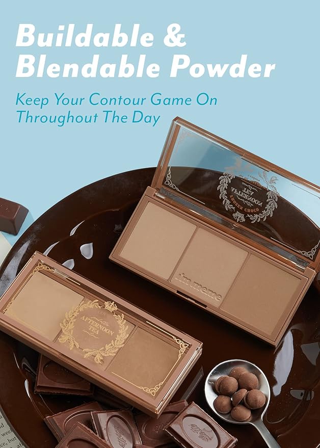 I'm Meme Palette - Afternoon Tea Contour | Frozen Choco, Bronzer Palette for Face & Cheeks, Matte Powder Bronzer, Natural Makeup, Buildable Coverage, Light to Medium, For Cool Tone Skin, 0.4oz-VivaGrace Women