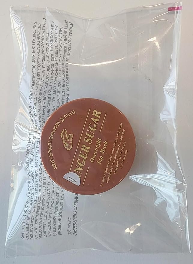ETUDE Ginger Sugar Overnight Lip Mask 25g | Korean Lip Sleeping Mask Skin Care | Smooth and Moist Lips | Natural Ingredients Nourish & Hydrate Ginger Shea Butter Give Moisturizing Effect-VivaGrace Women