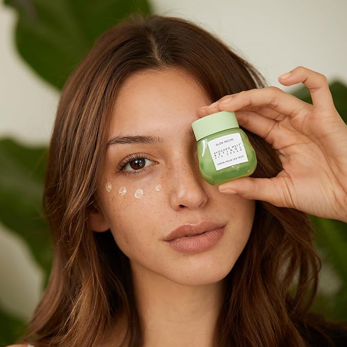 Glow Recipe Avocado Retinol Eye Cream for Wrinkles - Overnight Under Eye Cream for Dark Circles, Firming & Brightening Dull, Puffy Eyes - Time Release Niacinamide & Caffeine Eye Cream (15ml)-VivaGrace Women