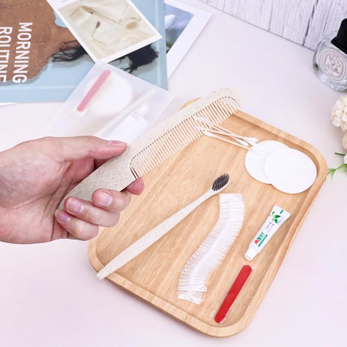 Hygiene Kit, Hygiene Kit Bulk, Travel Hygiene Kit With Toothbrush, Toothpaste, Care Package, Comb, Shower Cap, Individually Packed, Suitable For Hotel, Home, Camping, Travel (50-PACK)-VivaGrace Women