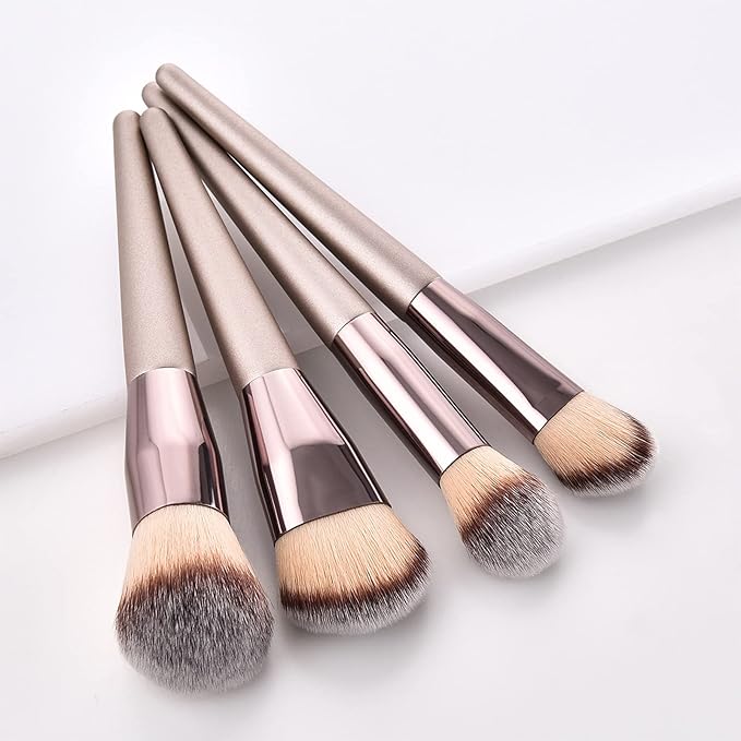 4pcs Professional Makeup Brush Set, Premium Synthetic Liquid Foundation Brush Blending Powder Tapered Kabuki Makeup Brushes Cosmetics Applicator-VivaGrace Women