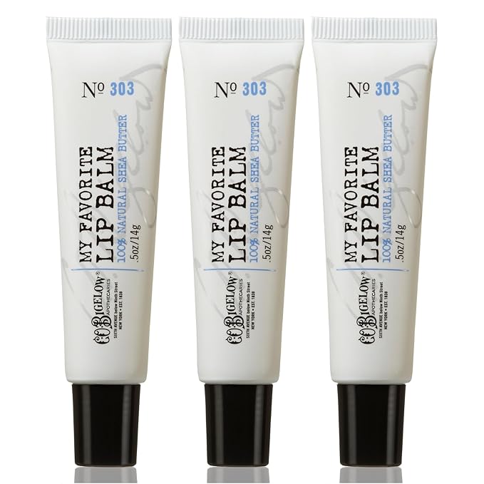 C.O. Bigelow My Favorite Lip Balm Trio, Lip Balm Tubes for Dry Lips, Moisturizing Lip Care with Shea Butter, Bulk Lip Balm 3 Pack, 0.5 oz Each-VivaGrace Women