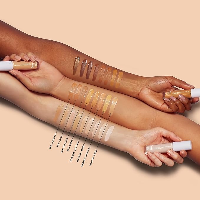e.l.f. Hydrating Camo Concealer, Lightweight, Full Coverage, Long Lasting, Conceals, Corrects, Covers, Hydrates, Highlights, Medium Warm, Satin Finish, 25 Shades, All-Day Wear, 0.20 Fl Oz