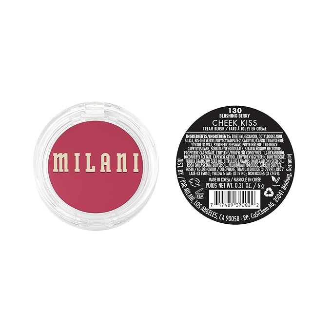 Milani Cheek Kiss Cream Blush- Cream to Gel Blush for Cheek and Lip Tint-VivaGrace Women