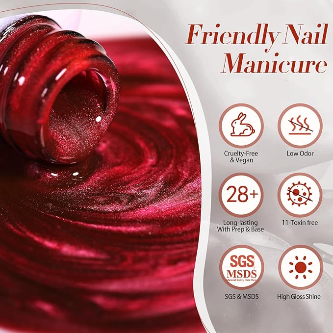 BORN PRETTY Magnetic Gel Nail Polish Water Light Cat Magnetic Eye Gel Black Orchid Jelly Glass Crystal Magnetic Gel Polish Glitter Shimmer Auroras Magnetic Gel Nail Art Manicure Kit 6PCS-VivaGrace Women