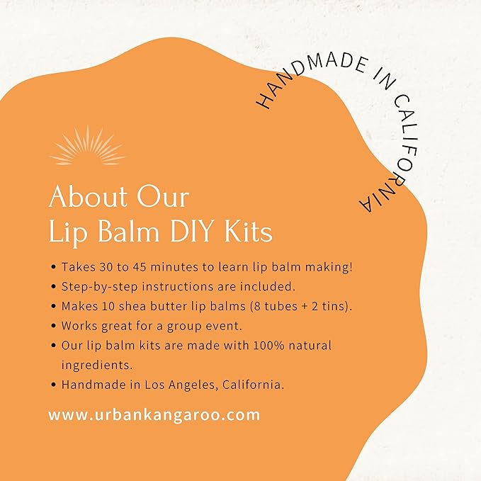 Shea Butter Lip Balm DIY Kit (Made in USA), Creates 10 Luxurious Lip Balms with EVERYTHING Included-VivaGrace Women